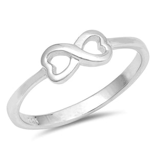 Infinity Love Knot Heart Promise Ring New .925 Sterling Silver Band Sizes 3-10