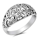 Victorian Filigree Swirl Vintage Ring New .925 Sterling Silver Band Sizes 5-10