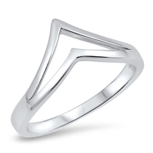 Double Pointed Chevron Thumb Ring New .925 Sterling Silver Cute Band Sizes 4-12