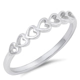 Sideways Love Heart Promise Ring New 925 Sterling Silver Sizes 4-12