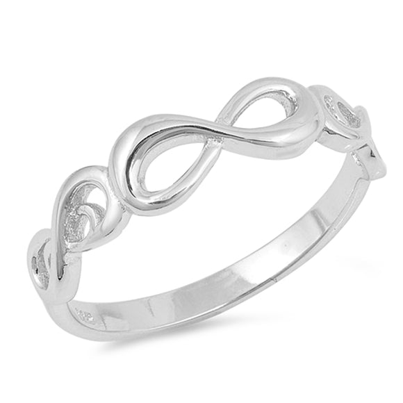 Infinity Knot Beautiful Promise Ring New .925 Sterling Silver Band Sizes 4-10