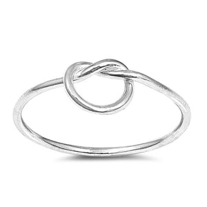 Love Knot Heart Infinity Promise Ring New .925 Sterling Silver Band Sizes 3-10