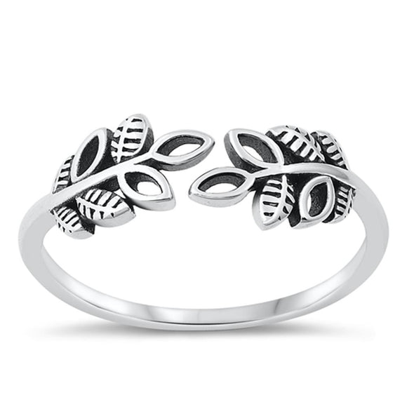 Sterling Silver Leaves Ring