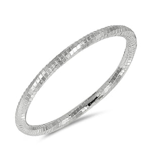 Diamond-Cut Stackable Spiral Twist Ring New .925 Sterling Silver Band Sizes 4-10