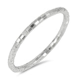 Diamond-Cut Thin Stackable Wedding Ring New .925 Sterling Silver Band Sizes 3-10