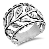 Leaf Branch Wide Statement Vine Ring New .925 Sterling Silver Band Sizes 5-10