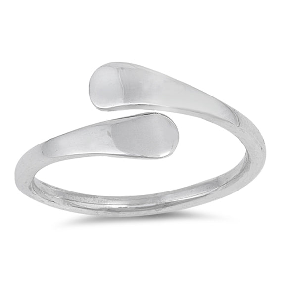 Open Loop Fashion Cute Simple Fun Ring New .925 Sterling Silver Band Sizes 4-10