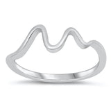 Thin Swirl Wave Ocean Tide Promise Ring New .925 Sterling Silver Band Sizes 3-10