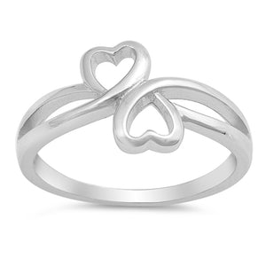 Infinity Heart Friendship Promise Ring New .925 Sterling Silver Band Sizes 4-10