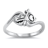 Heart Cross Key Infinity Love Knot Ring New .925 Sterling Silver Band Sizes 5-10