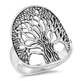 Antiqued Tree of Life Celtic Large Ring New .925 Sterling Silver Band Sizes 5-10