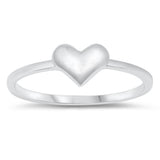 Dainty Puff Heart Promise Ring .925 Sterling Silver Band Sizes 3-12