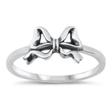 Ribbon Gift Love Knot Prize Cute Ring New .925 Sterling Silver Band Sizes 4-10