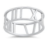 Sterling Silver Roman Numeral Ring