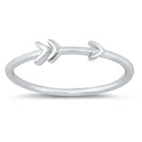 Simple Shooting Arrow Bow Cupid Love Ring .925 Sterling Silver Band Sizes 3-12