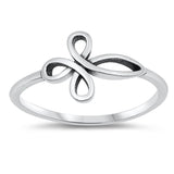 Infinity Cross Knot Christian Ring .925 Sterling Silver Sizes 4-12