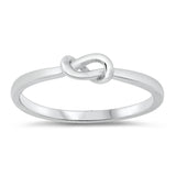 Fashion Ring Infinity Love Knot New .925 Sterling Silver Band Sizes 4-10