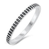 Unique Simple Bali Style Grooved Ring New .925 Sterling Silver Band Sizes 4-10