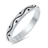 Simple Swirl Dot Ring New .925 Sterling Silver Band Sizes 4-10