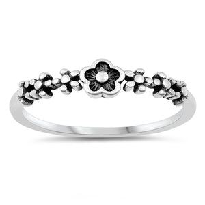 Cute Daisy Chain Flowers Ring New .925 Sterling Silver Band Sizes 4-10