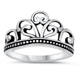 Cute Royal Princess Crown Ring New .925 Sterling Silver Band Sizes 4-10