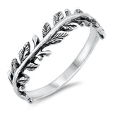 Realistic Laurel Leaf Vine Nature Ring New .925 Sterling Silver Band Sizes 4-10