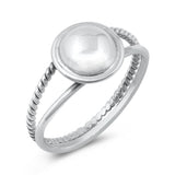 Unique Wide Bubble Circle Rope Ring New .925 Sterling Silver Band Sizes 5-10