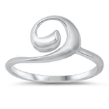 Unique Bubble Filigree Swirl Wave Band Sterling Silver Ring Sizes 4-10