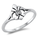 Traditional Fleur De Lis Ring New .925 Sterling Silver Band Sizes 4-10