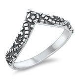 Ornate Oxidized Nature Ring New .925 Sterling Silver Band Sizes 4-10