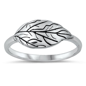 Detailed Leaf Ring New .925 Sterling Silver Band Sizes 4-10