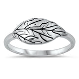 Detailed Leaf Ring New .925 Sterling Silver Band Sizes 4-10