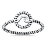 Nautical Rope Twist Wave Ring New .925 Sterling Silver Band Sizes 4-10