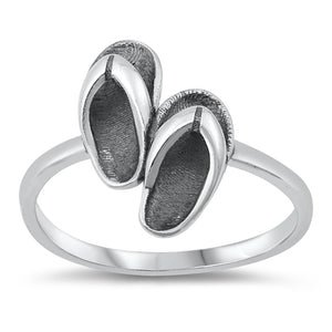 Cute Sandal Shoe Ring New .925 Sterling Silver Band Sizes 4-10