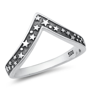 Patriotic Star Ring New .925 Sterling Silver Band Sizes 4-10