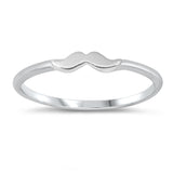 Handlebar Mustache Wholesale Ring New .925 Solid Sterling Silver Band Sizes 4-10