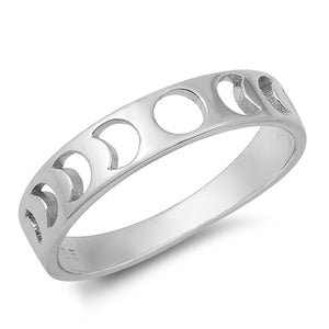 Sterling Silver Moon Phases Ring