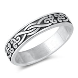 Traditional Celtic Triquetra Ring New .925 Sterling Silver Band Sizes 5-10