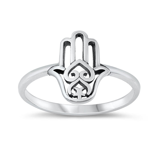 Hand of God Love Fashion Ring New .925 Solid Sterling Silver Band Sizes 4-10