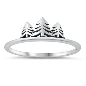 Forest Tree Earth Nature Unique Ring New .925 Sterling Silver Band Sizes 4-10