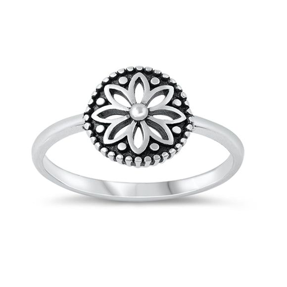 Mandala Spiritual Guidance Ring New .925 Solid Sterling Silver Band Sizes 4-12