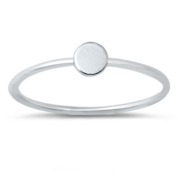 Simple Minimalist Circle New .925 Sterling Silver Band Sizes 3-10