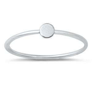 Cute Minimalist Circle Ring New .925 Sterling Silver Band Sizes 3-10