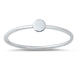 Cute Minimalist Circle Ring New .925 Sterling Silver Band Sizes 3-10