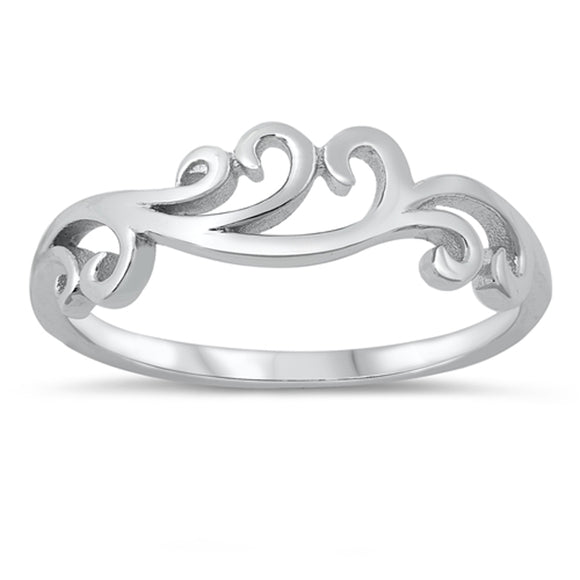 Spiral Fashion Cute Ring New .925 Solid Sterling Silver Band Sizes 4-10