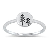 Hippy Love Forest Nature Ring New .925 Solid Sterling Silver Band Sizes 4-10