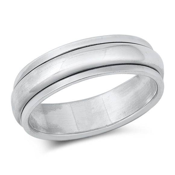 Simple Classic Wedding Ring New .925 Solid Sterling Silver Band Sizes 7-12