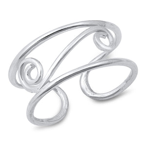 Open Spiral Fashion Statement Ring New 925 Solid Sterling Silver Band Sizes 5-10