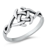 Unique Celtic Knot Twist Ring New .925 Sterling Silver Band Sizes 4-10