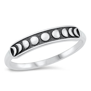 Sterling Silver Moon Phases Ring